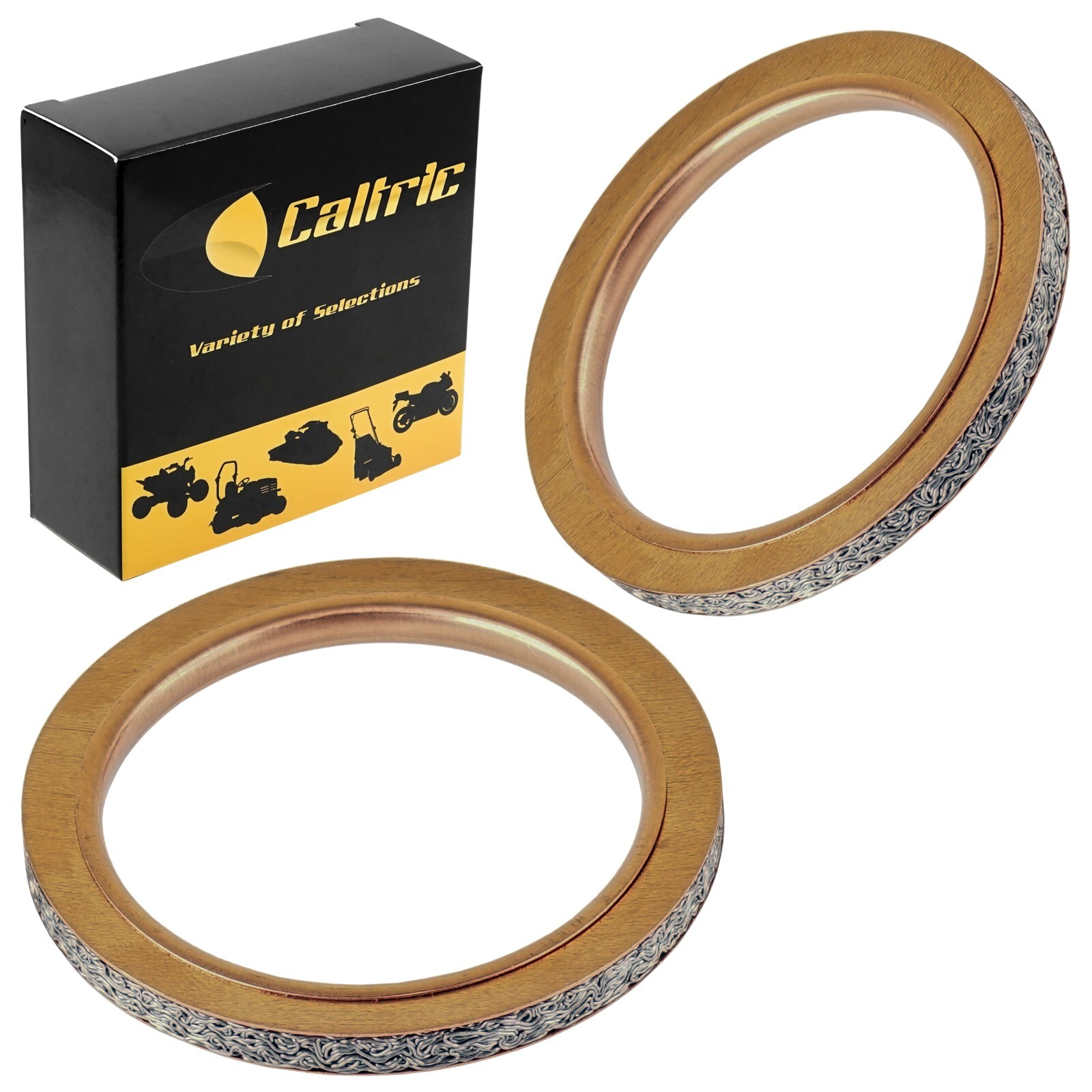 2 Exhaust Muffler joint exhaust Gasket For Yamaha V-Star 650 XVS650 1998 - 2010