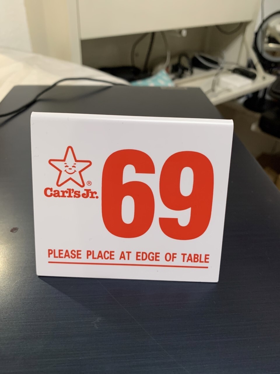 Classic Carls Jr Table Tent Number 50 thru 99