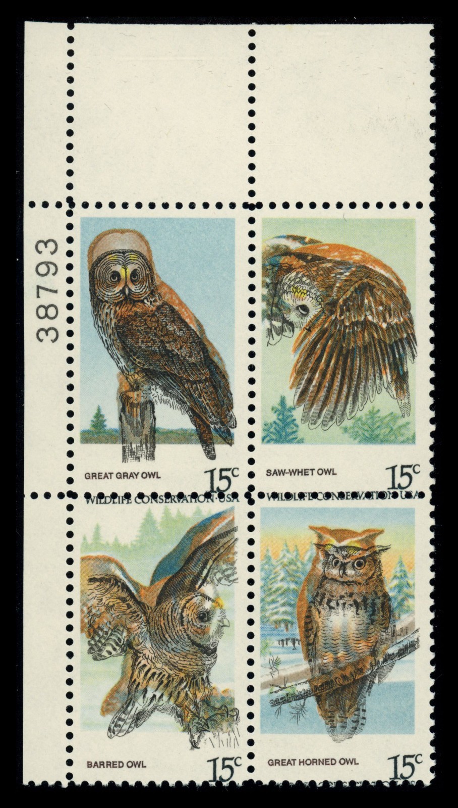 USA Scott# 1760, Black Color Shift on Plate Block of 4, Mint NH (55852)