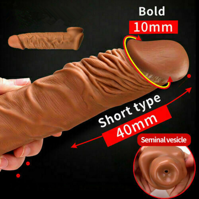 Male Cock-Girth-Enlarger-Enhancer-Penis-Extension-Extender-Sheath-Sleeve-Men Big