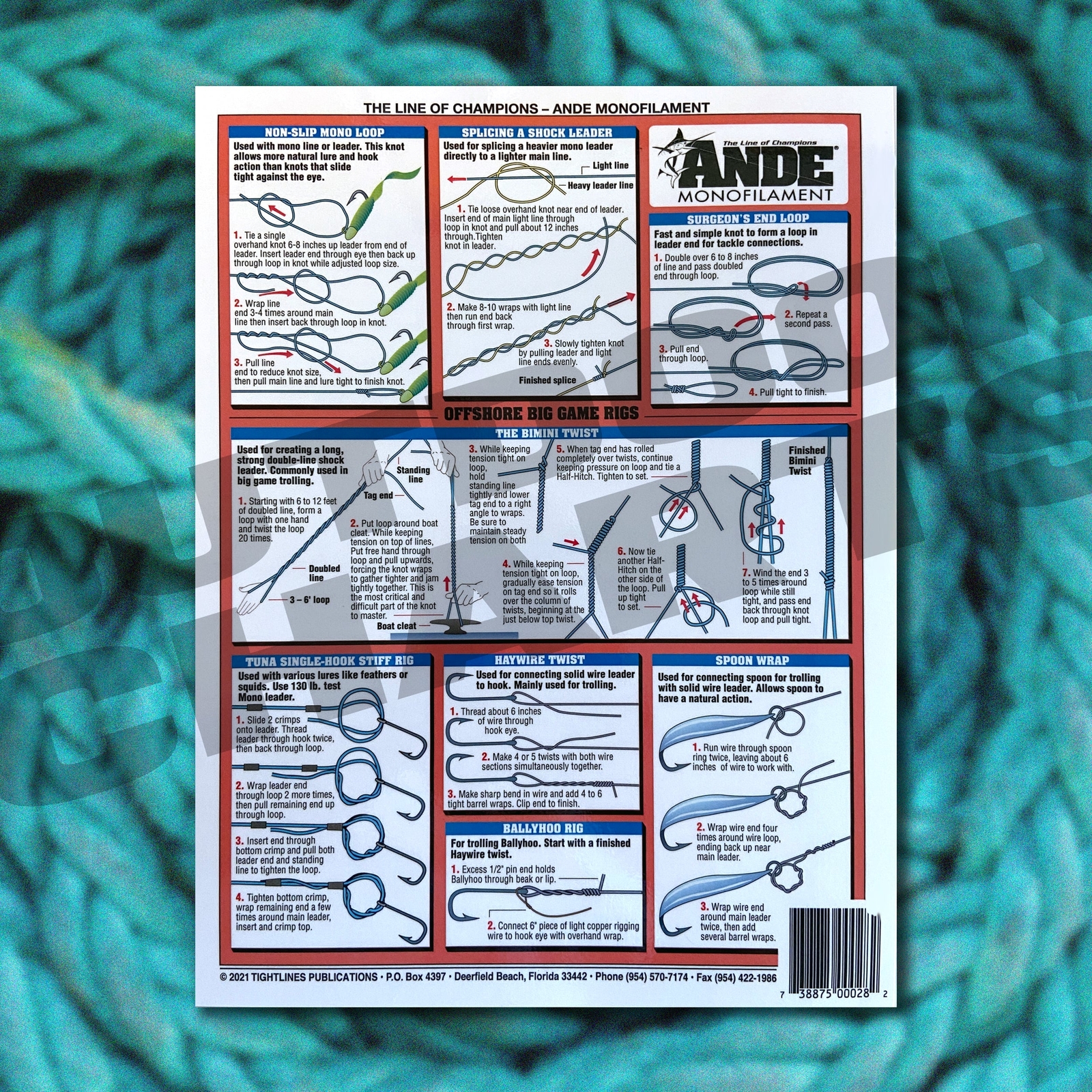 Fishermen's Knot Tying Chart #1 (Pro-Fisherman)