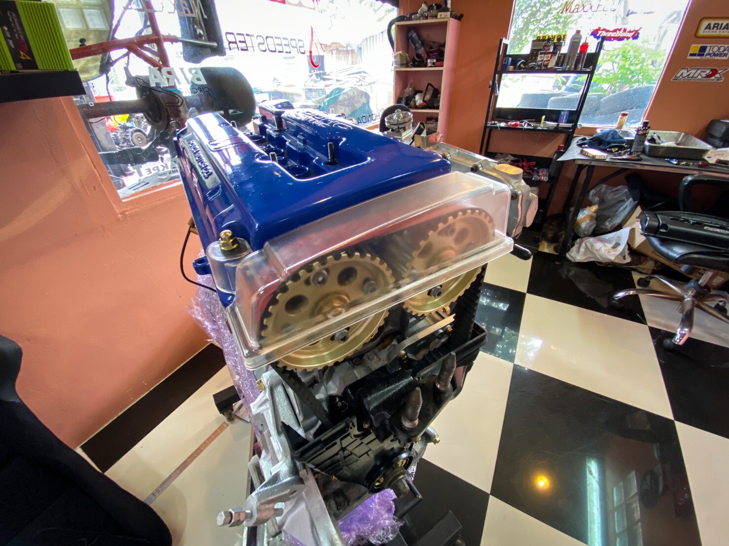 Clear Cam Timing Belt Cover Fit Honda Civic Integra Delsol CR-X B16A B18C