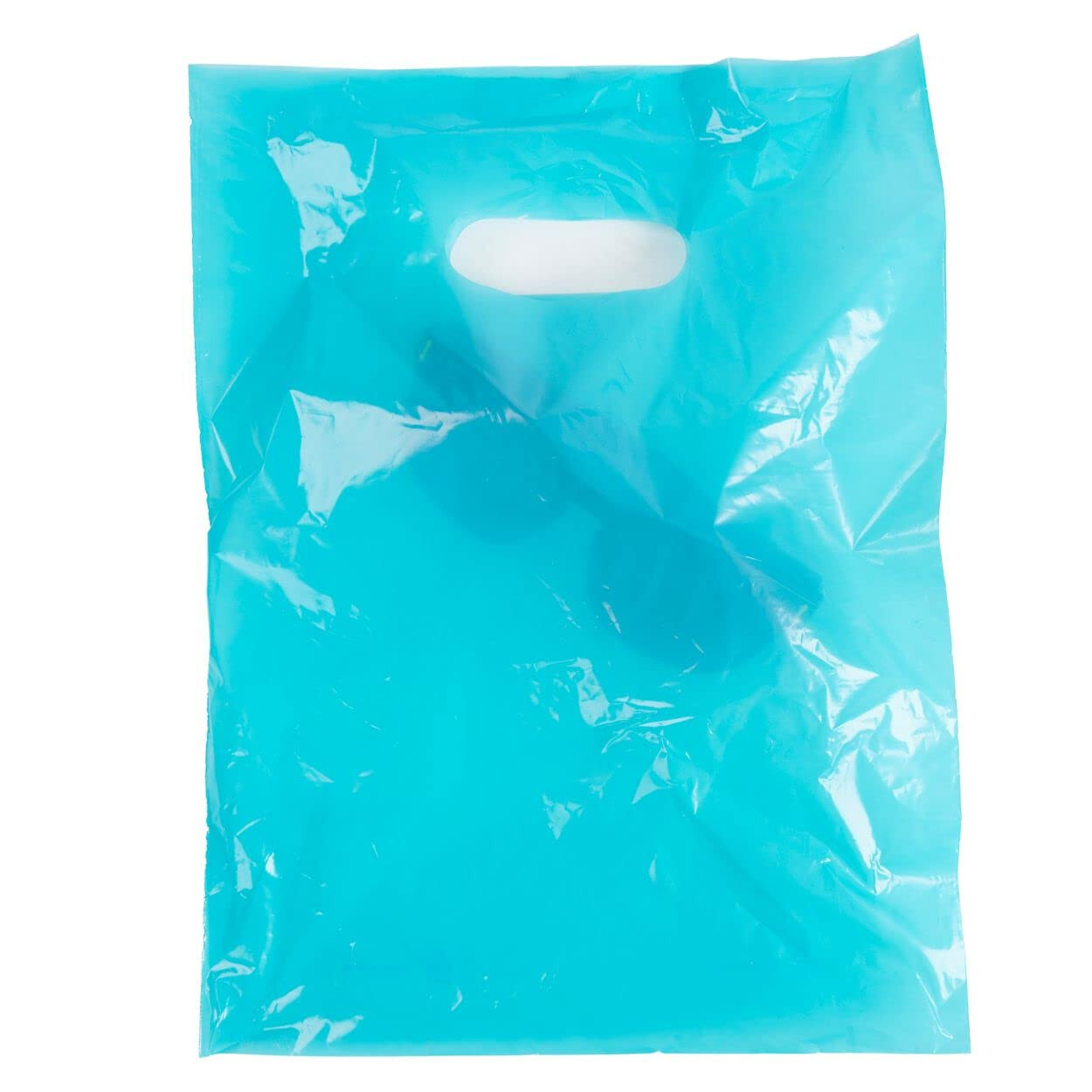 Plastic Bags 1000 Blue Shopping Merchandise Die Cut Handles 9 x 12" Diecut