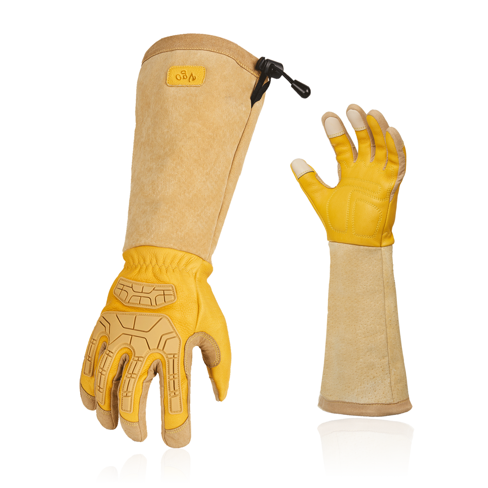 Vgo 1Pair Extra-Long Cuff Gardening Gloves, Puncture-proof Work Gloves(CA9659)