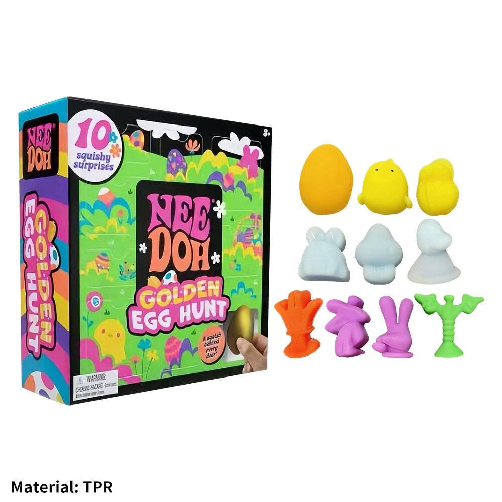 NeeDoh Easter Golden Egg Hunt Mystery (10 Squishy Surprises!) Collectibles Gift