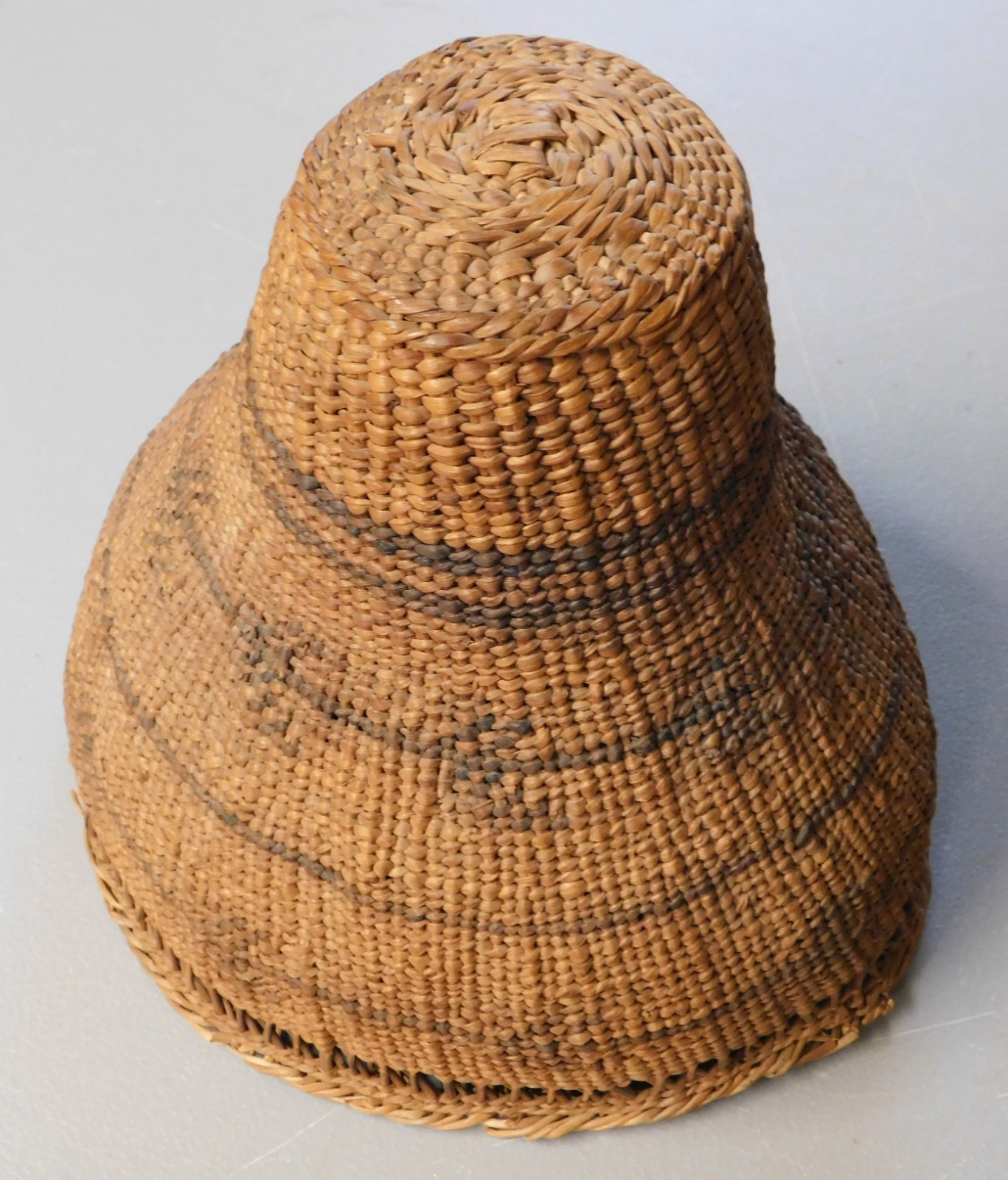 “Antique Washoe Native American burden basket Great Basin twined carrying 19th c