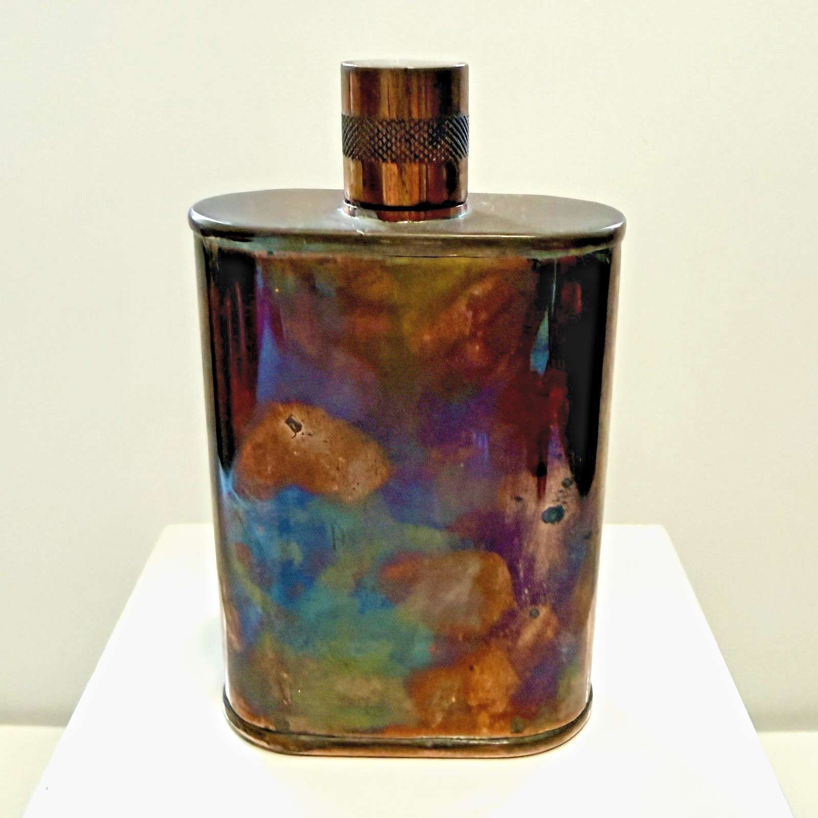 JACOB BROMWELL COPPER FLASK VERMONTER 9OZ 5" TIN-lined Natural Patina