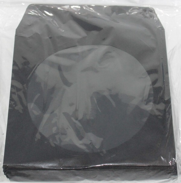 100 Black Color CD DVD Paper Sleeve Envelopes