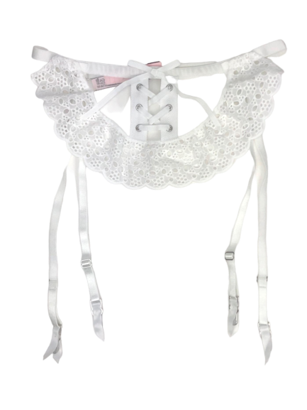 $50 VICTORIA'S SECRET DREAM ANGELS EYELET LACE GARTER BELT SKIRT XS/S M/L NWT