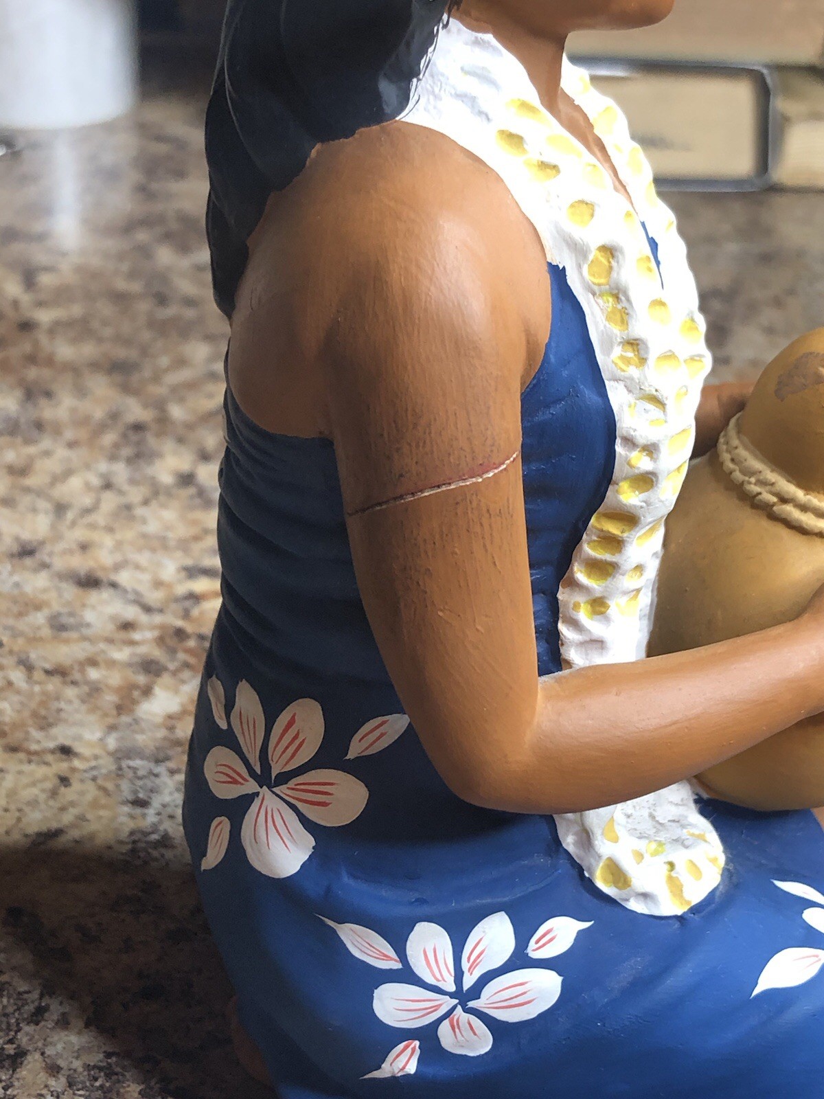 Very Rare 1950’s Hakata Urasaki Hawaii Hula Doll With IPU Made In Japan Damaged