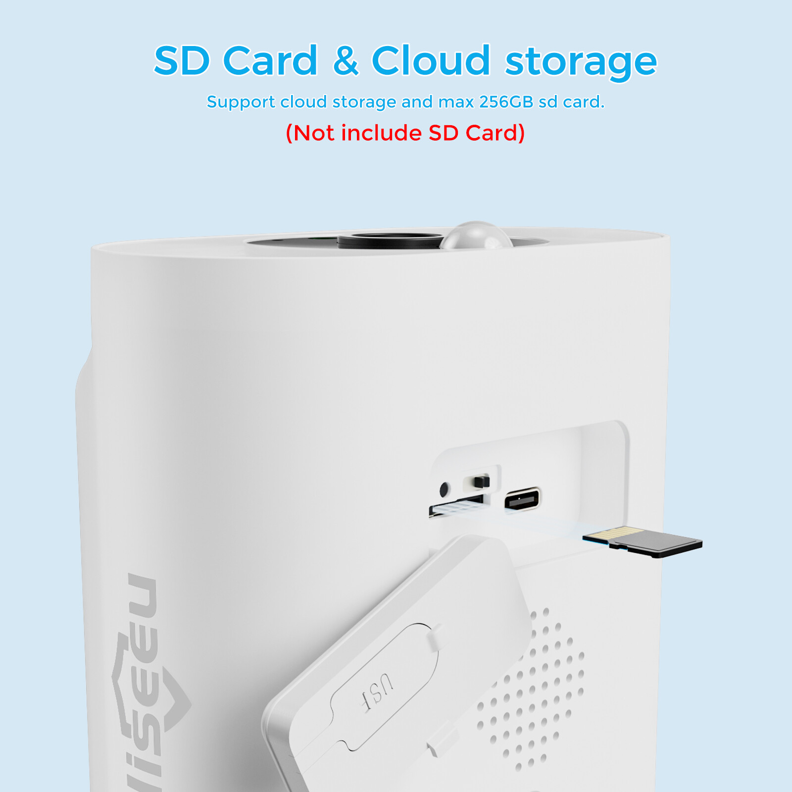 Hiseeu 4MP 10CH Wireless WIFI Solar Battery Powered Security Camera System Audio