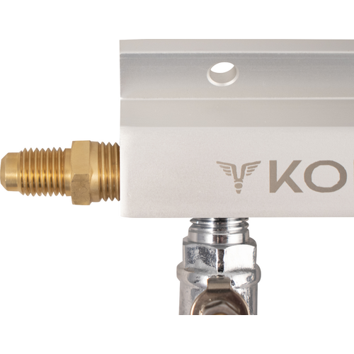 KOMOS® Gas Manifold | Aluminum | 1/4 in. Flare | 2 Way