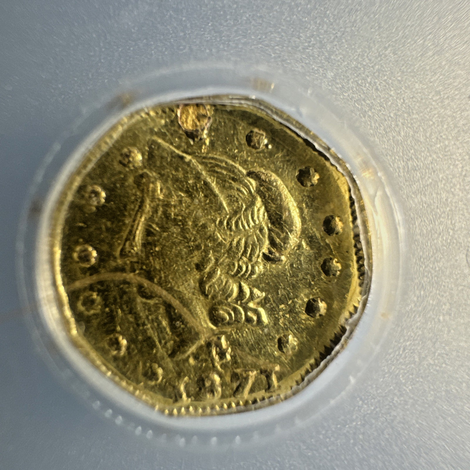 California Fractional Gold Coin ANACS 1871 50c BG-924 AU Details