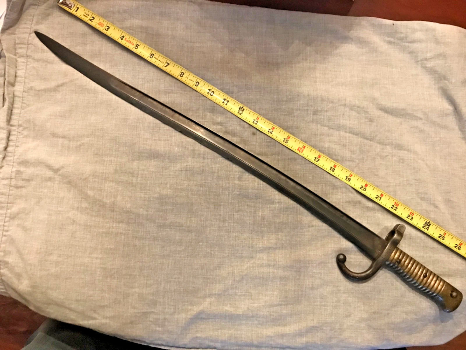 French Model 1866 Chassepot Yataghan Sword Bayonet Dated 1870