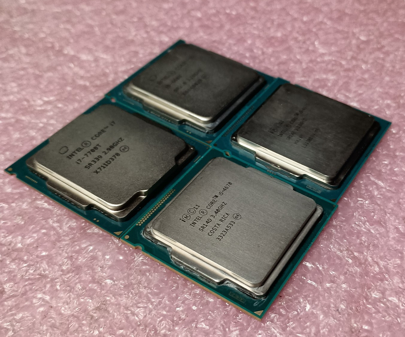 Lot (4) Intel Desktop CPU Processors i7-7700T i5-6500 4670 4570 Working Pulls