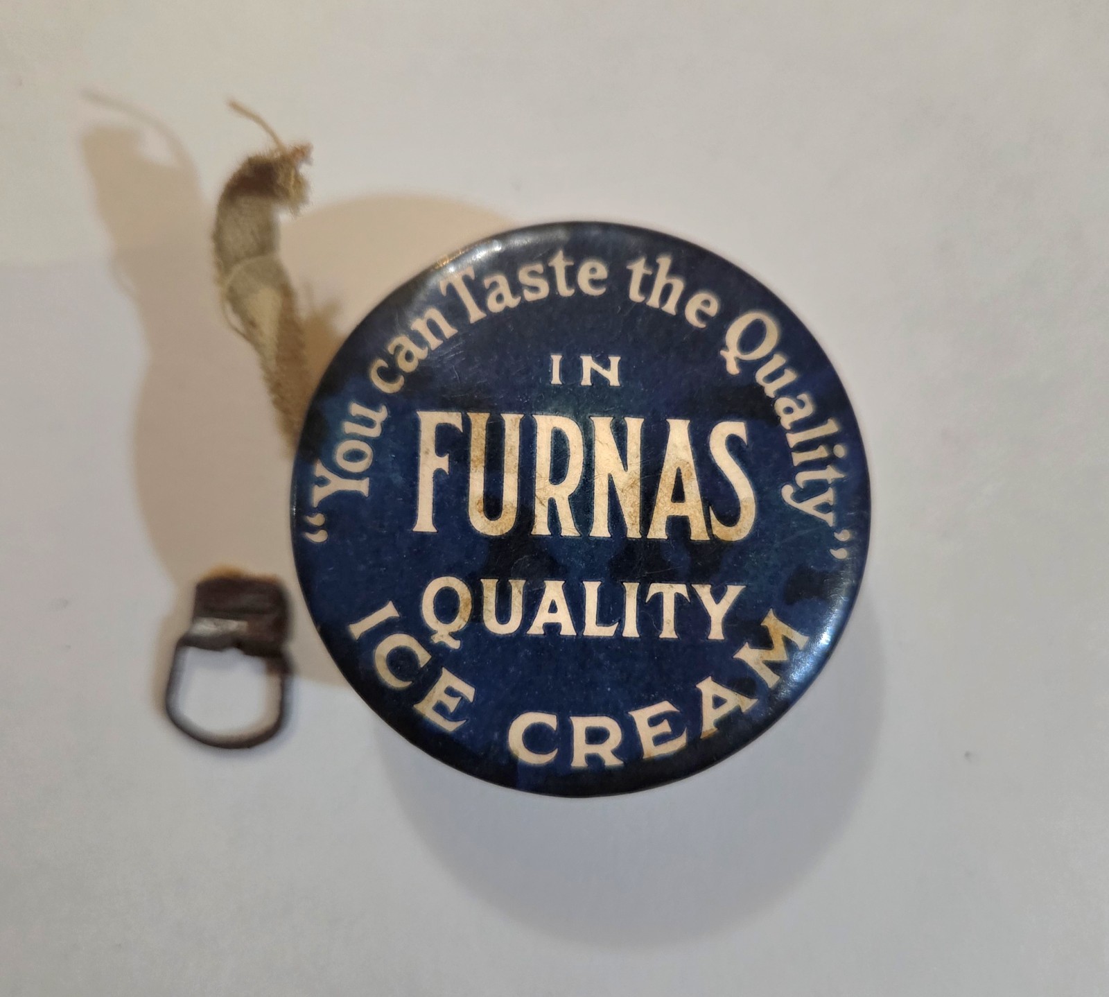 Vintage Furnas Ice Cream Columbus Ohio Advertising Tape Measure Celluloid