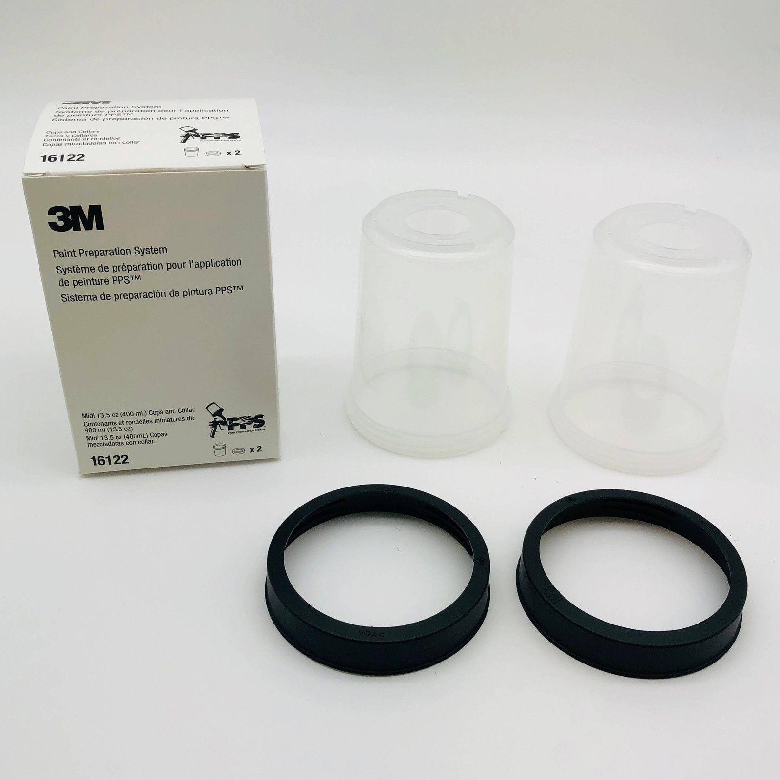 3M PPS 16122 Cup and Collar Midi 13.5oz for Paint Preparation System 1 Box of 2