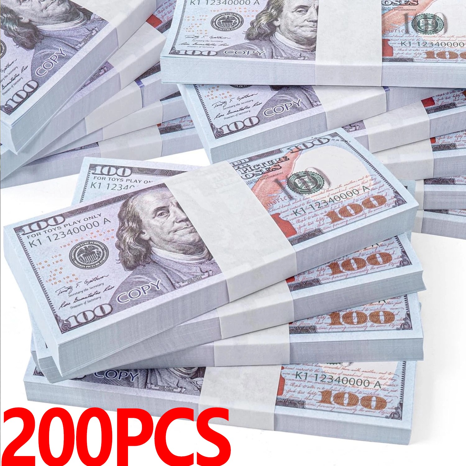 200-2000 Aged Money Props Toy Play Fake Bills For Video, Learning Education Toys