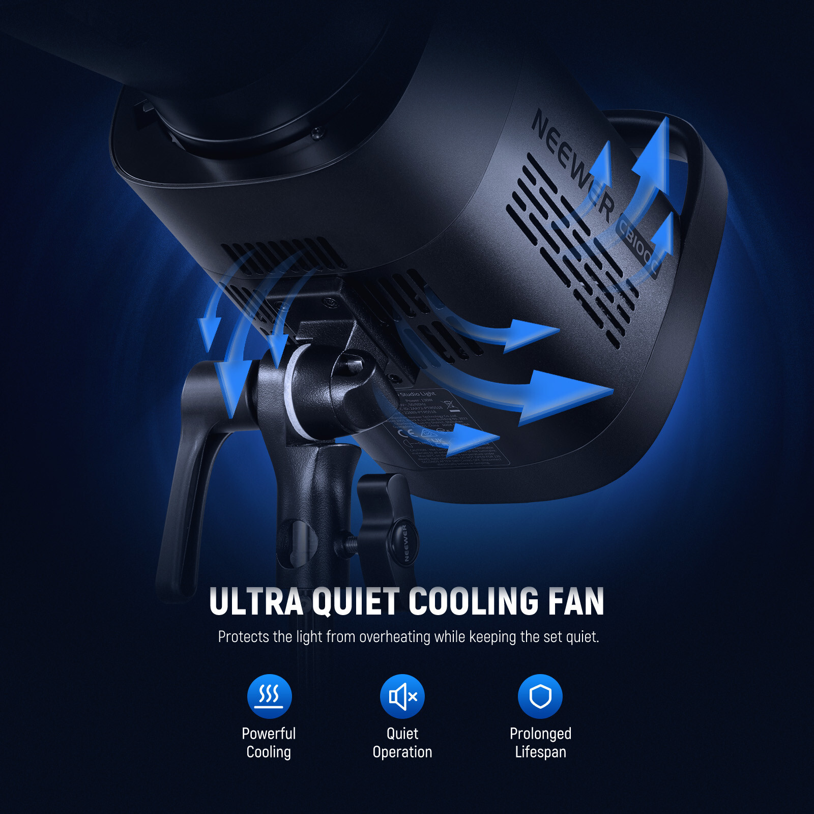 NEEWER CB100C APP Control 360°Full Color 130w RGB LED Continuous Video Light