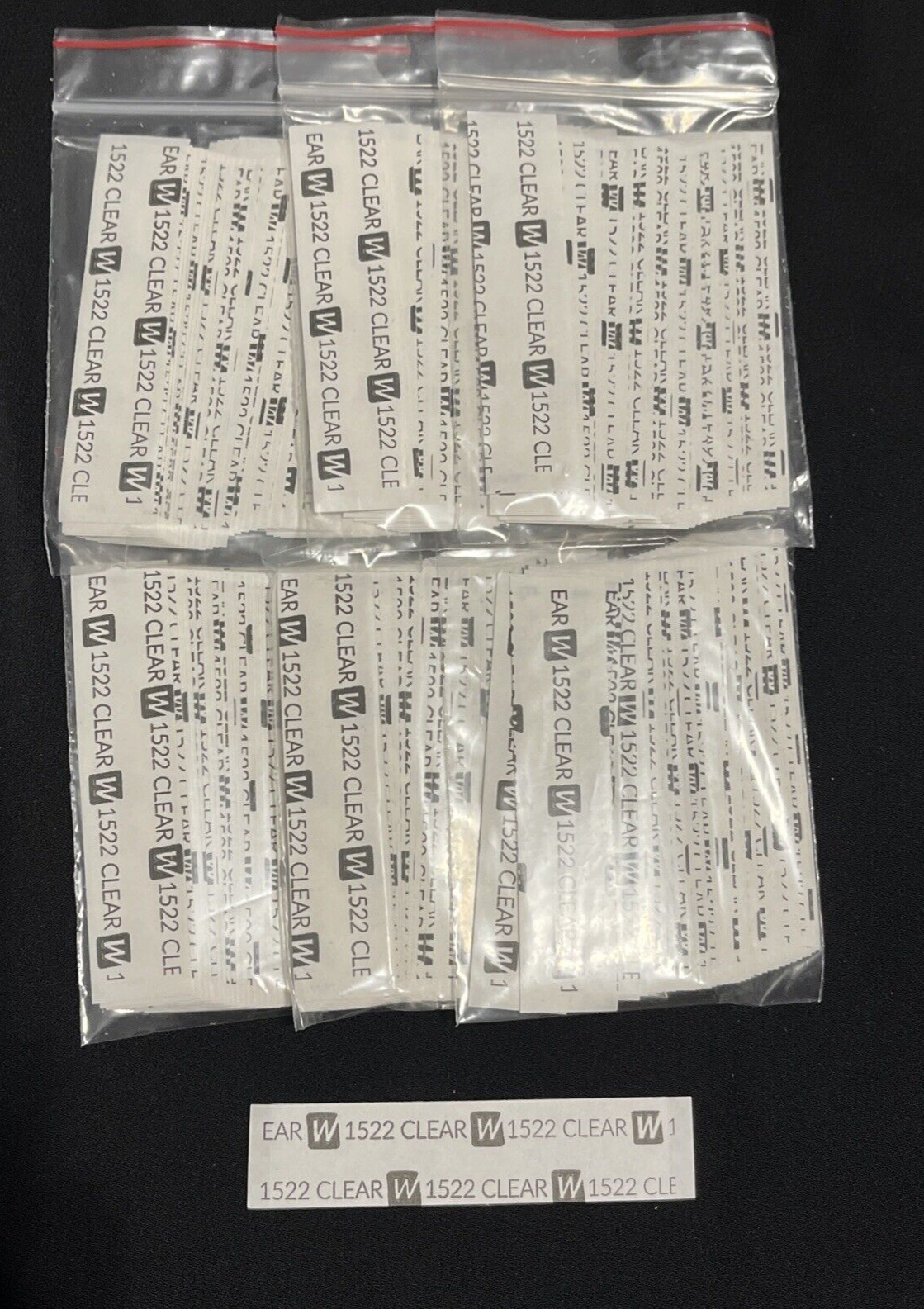 Walker 3M 1522 Hairpiece Tape 216 Pc 3/4” x 3”Straight 6Pack-Poly Wig Toupee-New