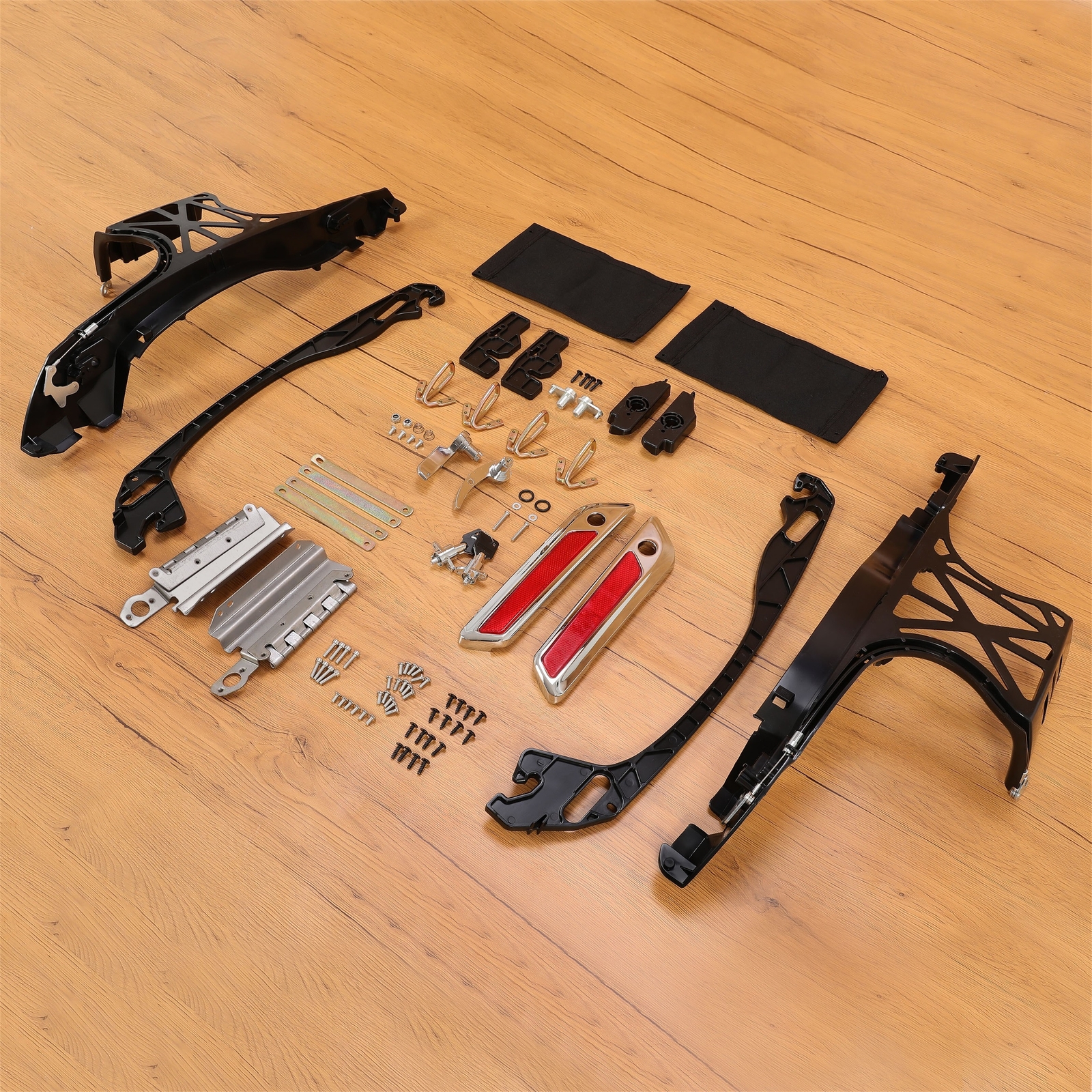 One-Touch Saddlebag Hardware Hinge Latch Cover Lid Lock For 14-24 Harley Touring