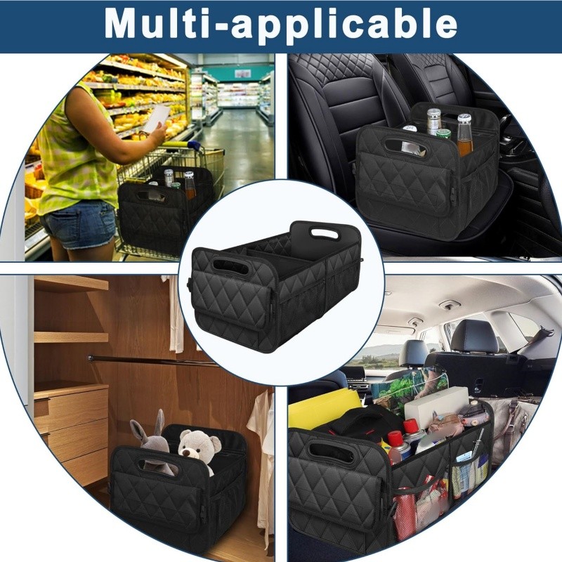 Car Trunk SUV Cargo Organizer Foldable Collapsible Multipurpose Storage Box Bag