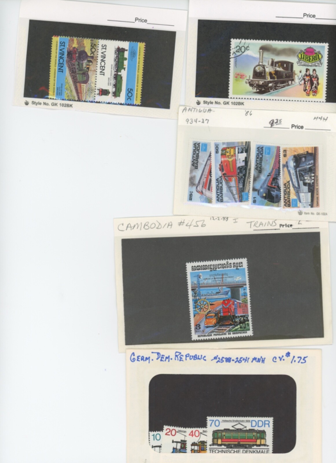 Worldwide Stamps Trains Topical TRAINS Stamps and mini-sheets (mb28
