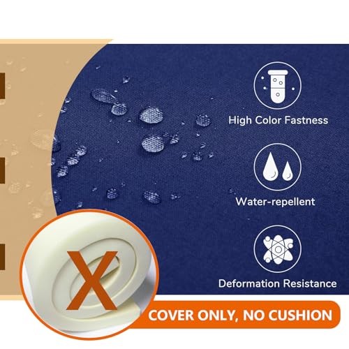 Outdoor Cushion Covers Replacement 18x18 Waterproof 18"x18"x2"--2 Covers Blue