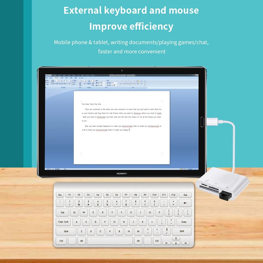 USB C SD Card Reader Micro SD to Type C OTG Adapter for iPhone Macbook Samsung