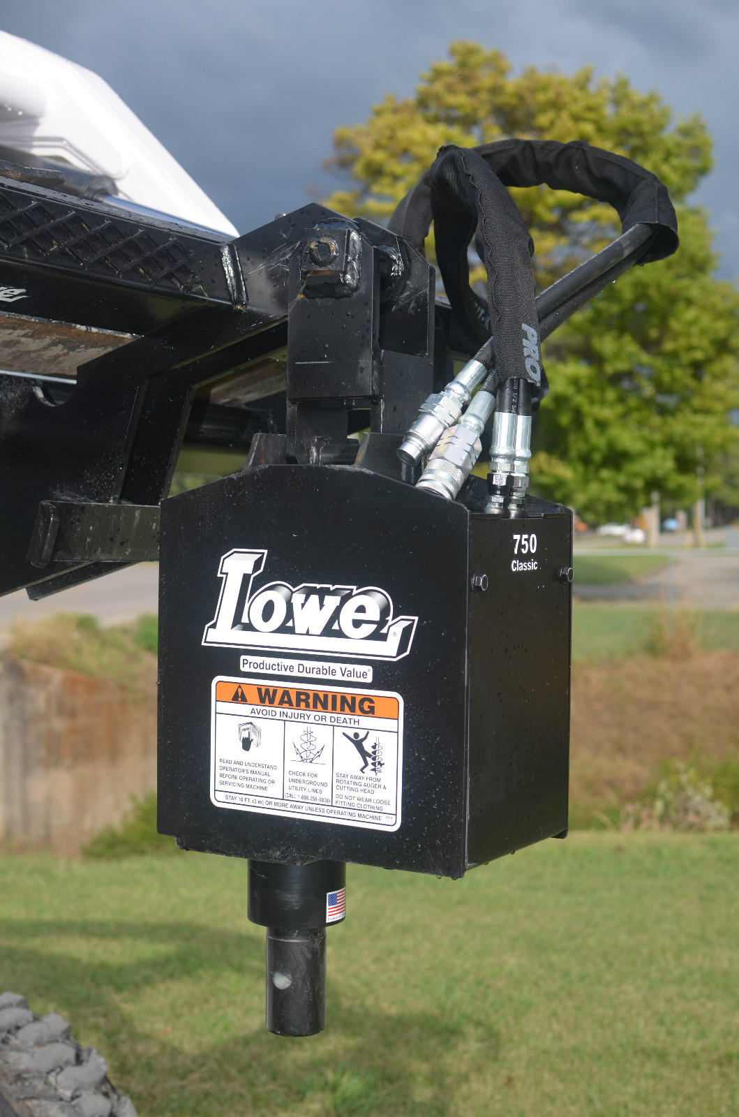 Lowe 750 Classic Round Auger Drive Digger Attachment Fits Skid Steer Loader