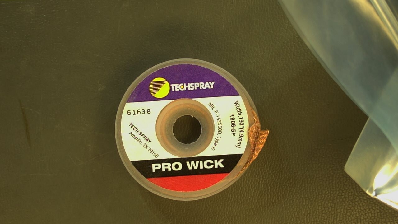 Solder Wick Rosin Fluxed - #6- 5' Braid - Techspray 1806-5F - MADE IN THE USA!