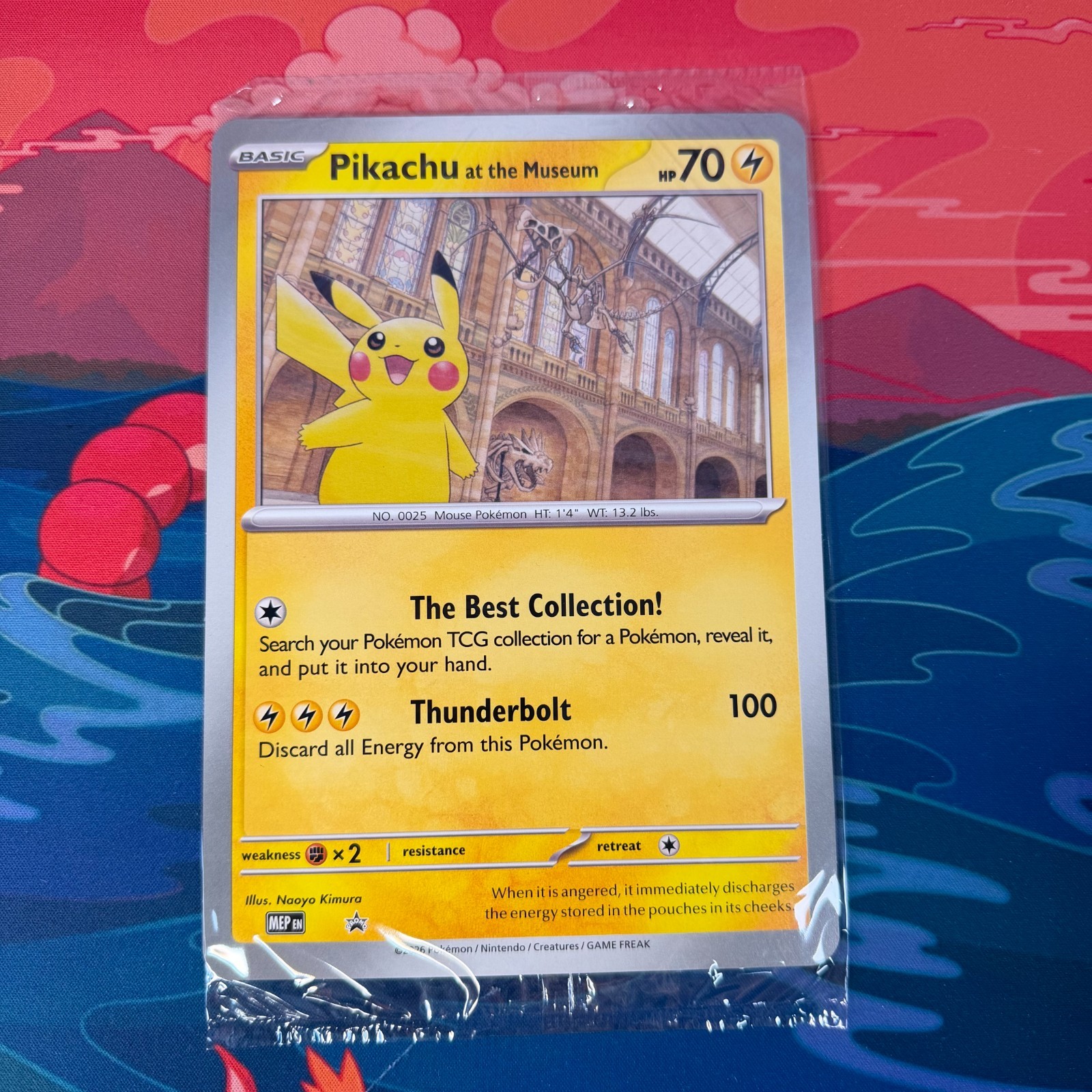 🌍🚚 Pokemon Pikachu at the Natural History Museum Sealed Jumbo Promo SVP