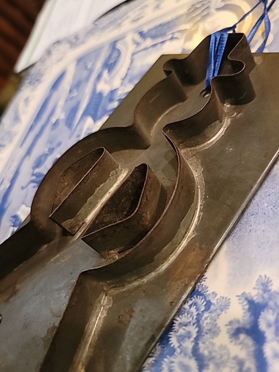 Antique Cookie Cutter Amish Man RARE Tin Handmade Pennsylvania LARGE 9 1/2×4 1/2