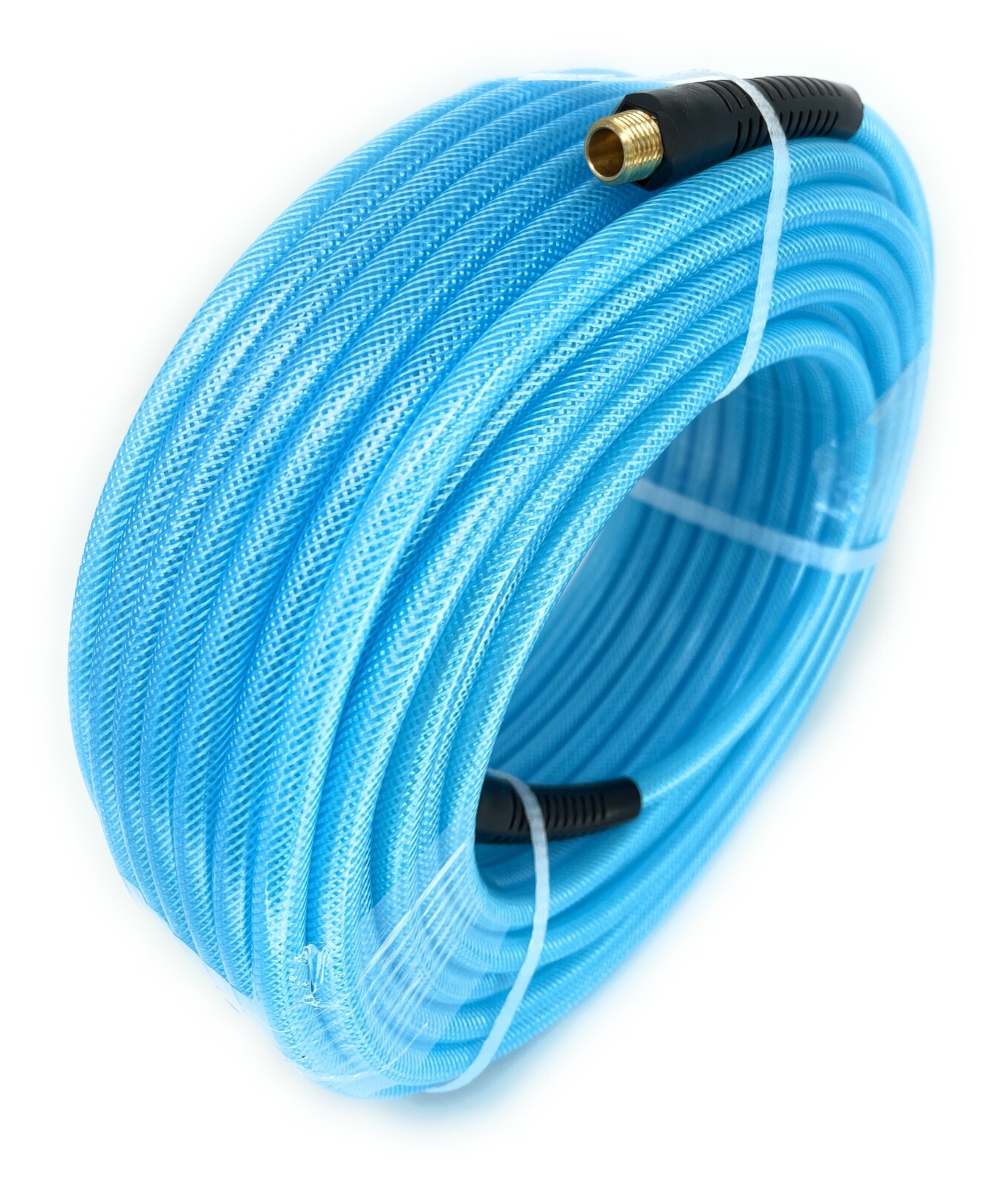 1/4" X 50' Air Hose 50 FT Flexible Braid Roofing Clear Blue PVC NPT 300 PSI