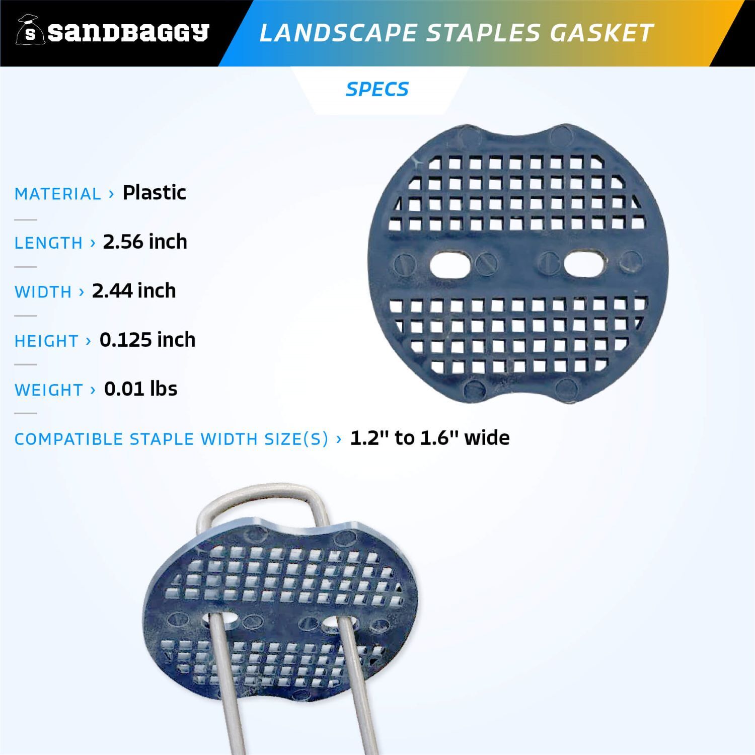 Sandbaggy Landscape Staples Gasket (*Staples Sold Separately)