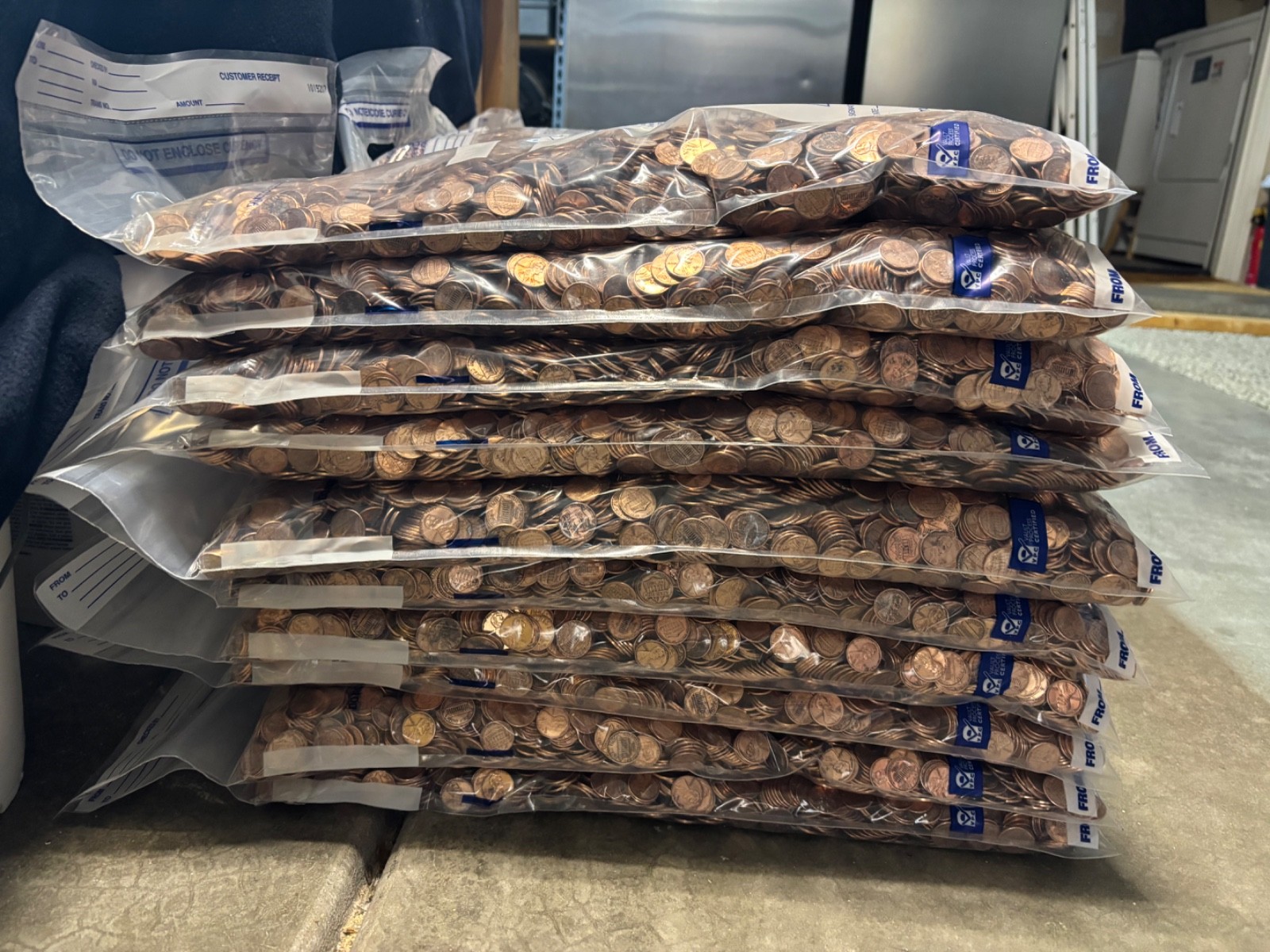 $50.00 face value bag of US Pennies-UNSORTED. (5000+ pennies) 🏆 FREE SHIPPING