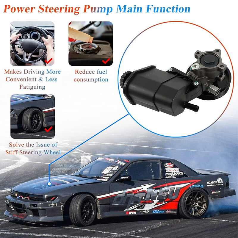 Power Steering Pump w/ Reservoir & Pulley for 02-07 Dodge Ram 1500 3.7/4.7/5.7L