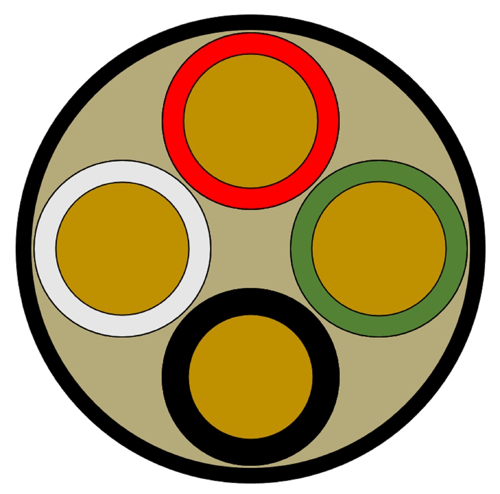 44050 50' 4/4 SOOW Wire Cord Cable Portable Power 4 Gauge 4 Conductor