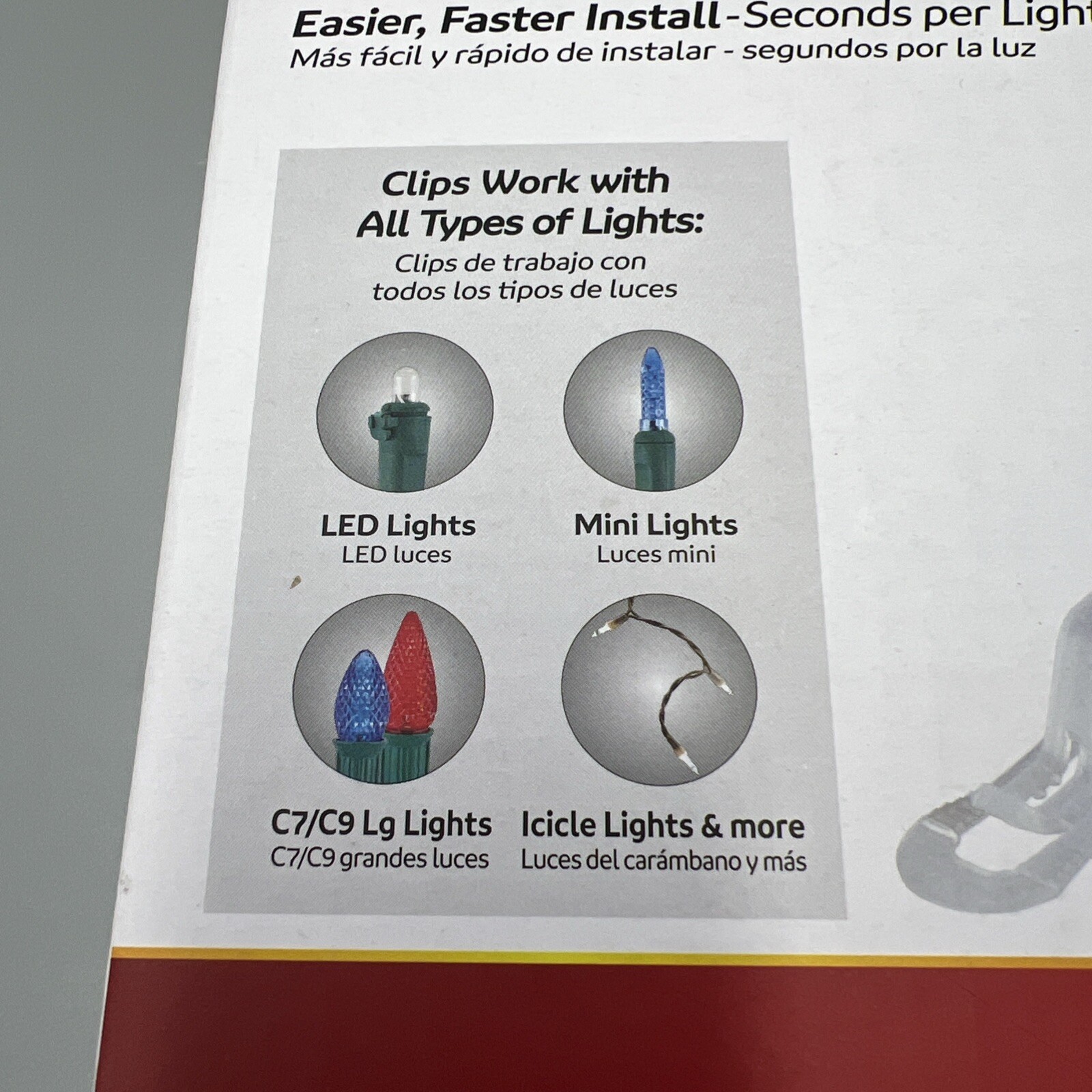 100 Universal Light Clips! Simple Living Solutions For Gutters, Shingles & Tile