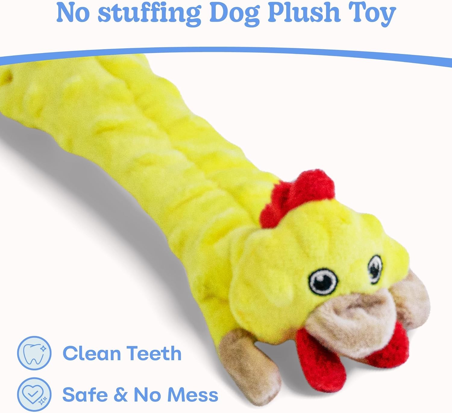 Dog Squeaky Toys 5-Pack, Teething Plush, No Stuff Crinkle, All