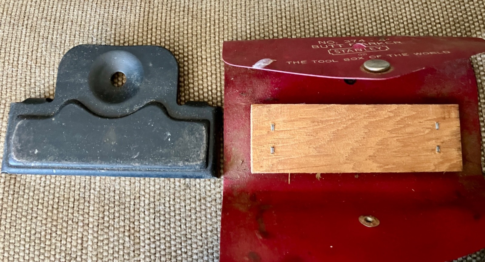 Vintage Stanley No. 374- 4” Butt Marker Hinge Gauge - USA