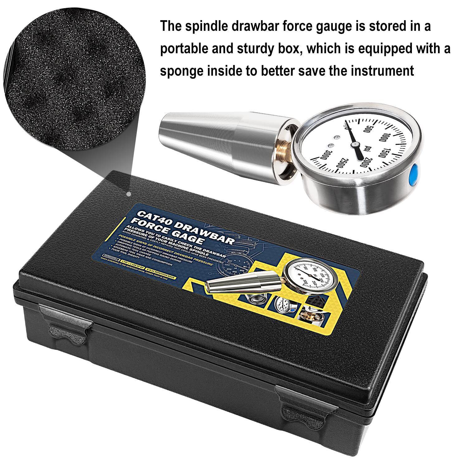 For All CAT 40 Machines & Bt 40 Spindle Drawbar Force Gauge Tester Checker Tool