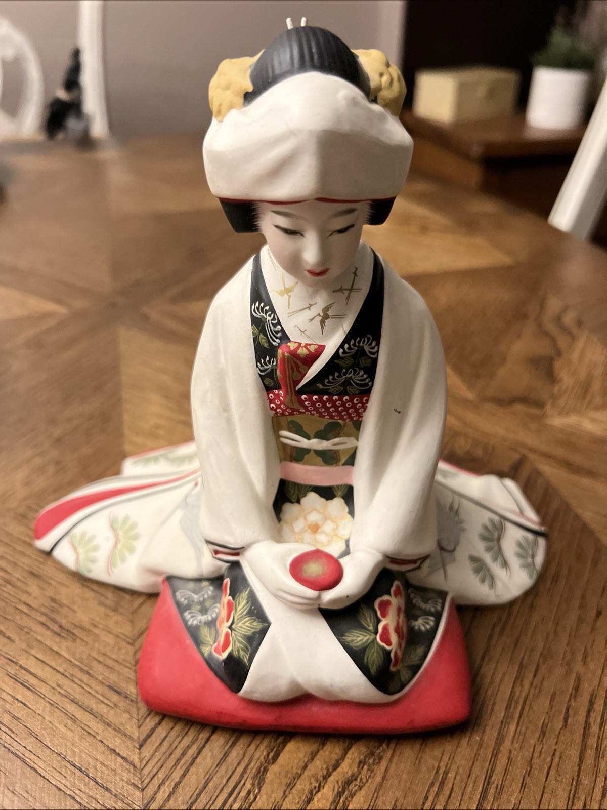 Japanese Hakata Yasuko Ceramic Figurine  Of Bride Traditional Kimono 1950’ NICE