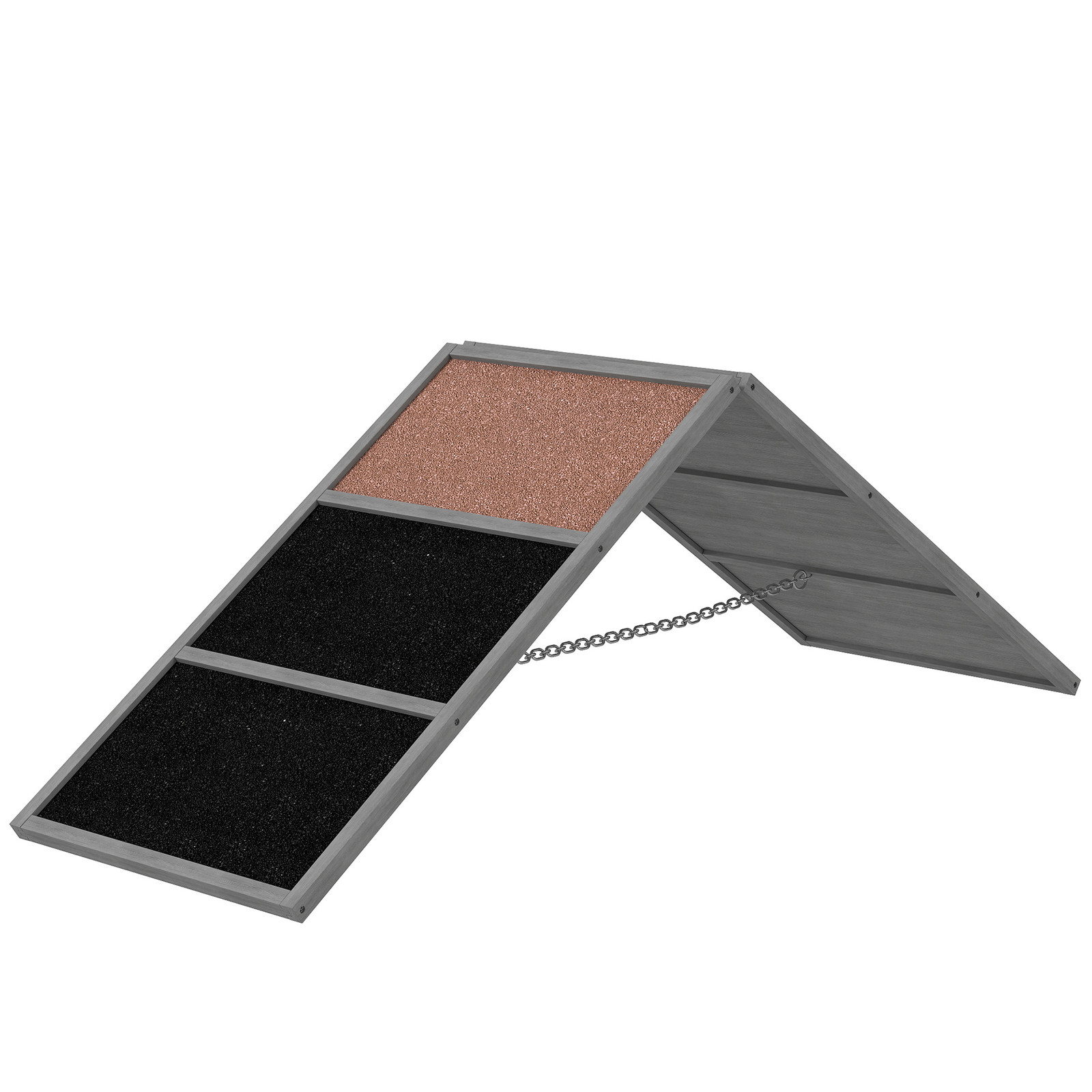 PawHut Dog Agility Equipment Ramp with Non-slip Surface, A-frame, Gray