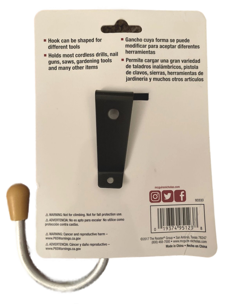 New McGuire-Nicholas Monster Hook Clip 93333 Tool Hanger Yellow & Black