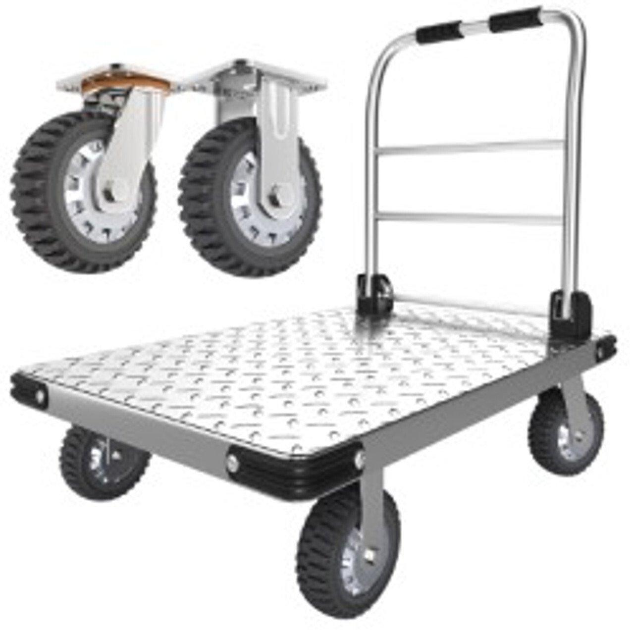 ( USED ) Folding Hand Truck Dolly Cart Wheels Cart Trolley Moving 2000 lbs