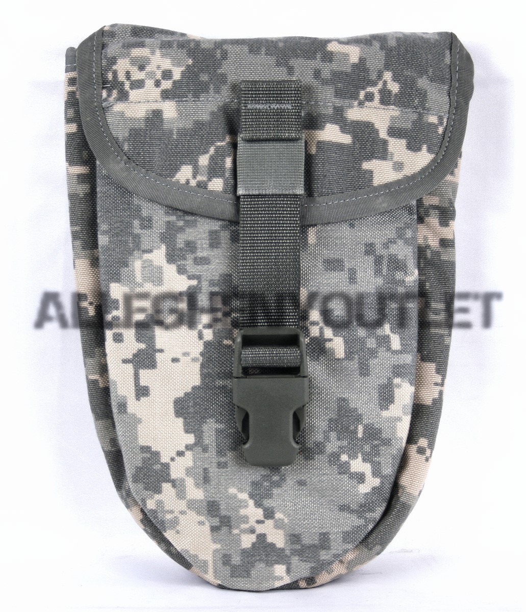 USED USGI Digital MOLLE II Entrenching Tool, E-Tool Carrier Pouch ACU Camo GC