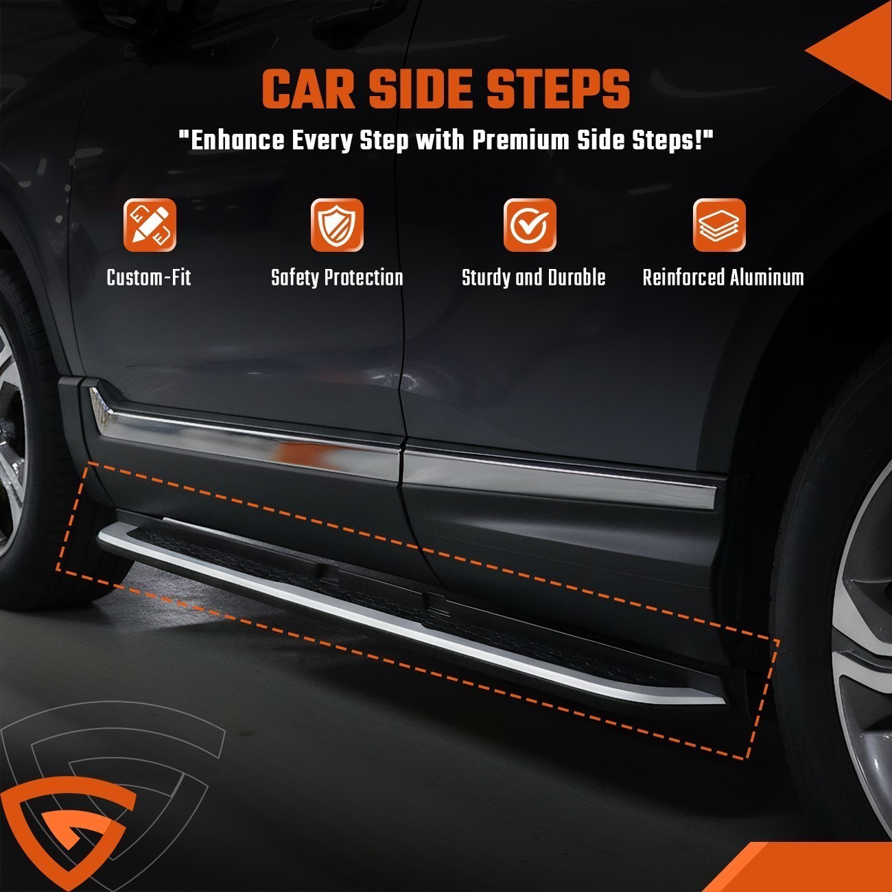 2PCS Running Boards Fit for Honda CRV CR-V 2017-2022 Side Steps Nerf Bar