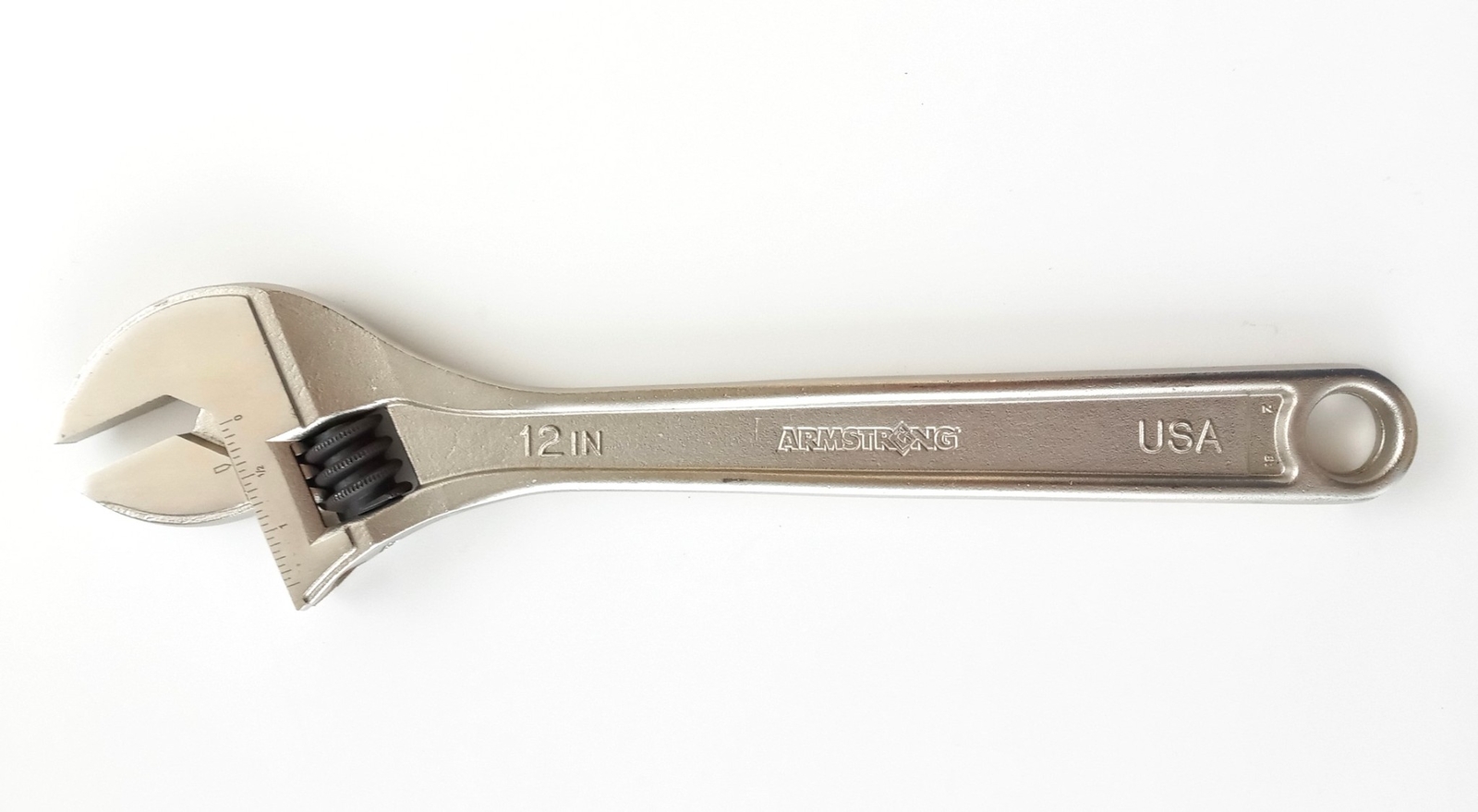 Armstrong 28-412 12" Satin Chrome Finish Adjustable Wrench USA