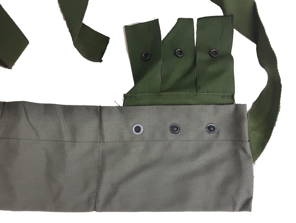 2 Pack US Army Vintage M79 Cotton Bandolier With Snaps No Markings No Inserts
